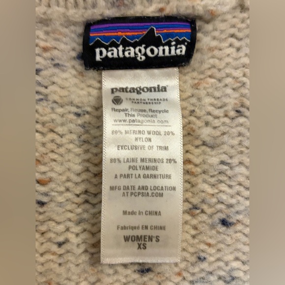 Patagonia Ranchito Wool Blend Buttoned Hoodie Long Sleeved Hooded Sweater Top - Picture 11 of 16